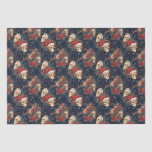 Gotische schedels in Santa Hats Kerstmis Tissuepapier