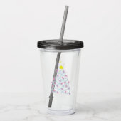 Gotische schedels Kerstboom Acryl Tumbler Acryl Drinkbeker (Achterkant)