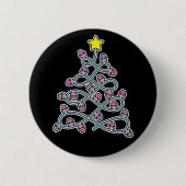 Gotische schedels Kerstboom Button (Voorkant)