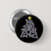 Gotische schedels Kerstboom Button (Voorkant /achterkant)