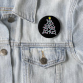 Gotische schedels Kerstboom Button (In situ)
