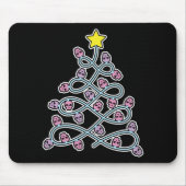 Gotische schedels Kerstboom Mousepad Muismat (Voorkant)