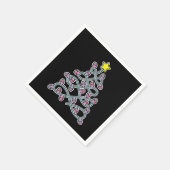 Gotische schedels Kerstboom Papier servetten (Hoek)