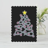 Gotische schedels Kerstboom plat Wenskaart Kaart (Staand voorkant)