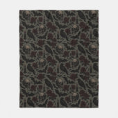 Gotische schedels, kraaien en Rozen Fleece Deken (Voorkant)