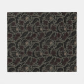 Gotische schedels, kraaien en Rozen Fleece Deken (Voorkant (Horizontaal))