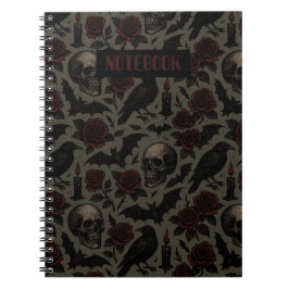 Gotische schedels, kraaien en Rozen Notitieboek