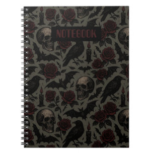 Gotische schedels, kraaien en Rozen Notitieboek
