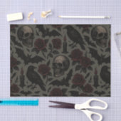 Gotische schedels, kraaien en Rozen Tissuepapier (Craft)