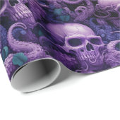 Gotische schedels Octopus Steampunk Oceaan Cadeaupapier (Rol Hoek)