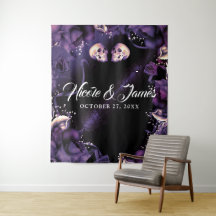 Gotische schedels & Paars paarse rozen trouw achte