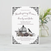 Gotische schedels, pompoen & herfstbladeren Thanks Kaart (Staand voorkant)