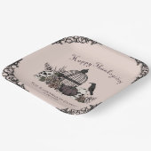 Gotische schedels, pompoen & herfstbladeren Thanks Papieren Bordje (Gebogen)