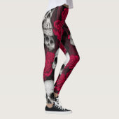 Gotische schedels Red Roses Garden Leggings (Rechts)