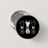 GOTISCHE schedels Ronde Button 3,2 Cm (Voorkant /achterkant)