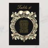 Gotische schedels Trouwplattegrond Tafelnummer (Achterkant)