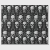 Gotische schedels Victoriaans barok inpakpapier (Vlak)