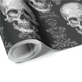 Gotische schedels Victoriaans barok inpakpapier (Rol Hoek)