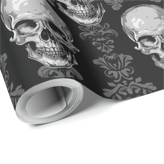 Gotische schedels Victoriaans barok inpakpapier (Rol Hoek)