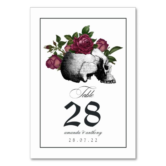 Gotische schedeltafel nummer kaart (Achterkant)