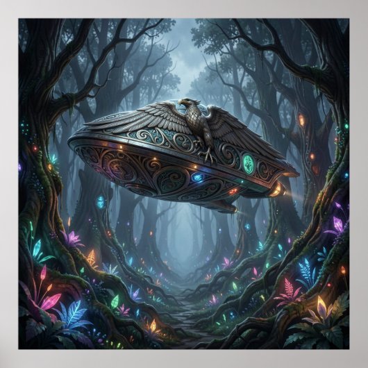Gotische schemering landschap met etherische Pelas Poster (Voorkant)