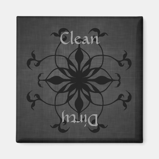 Gotische schone of vuile vaatwasser magneet (Voorkant)