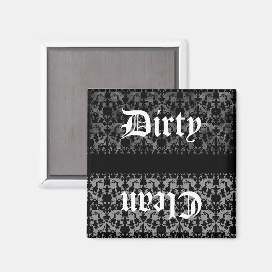 Gotische schone of vuile vaatwasser magneet (Voorkant / Achterkant)