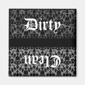 Gotische schone of vuile vaatwasser magneet (Voorkant)