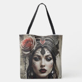 Gotische schoonheid tote bag (Achterkant)