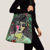 Gotische schoonheidsportret crossbody tas (Dichtbij)