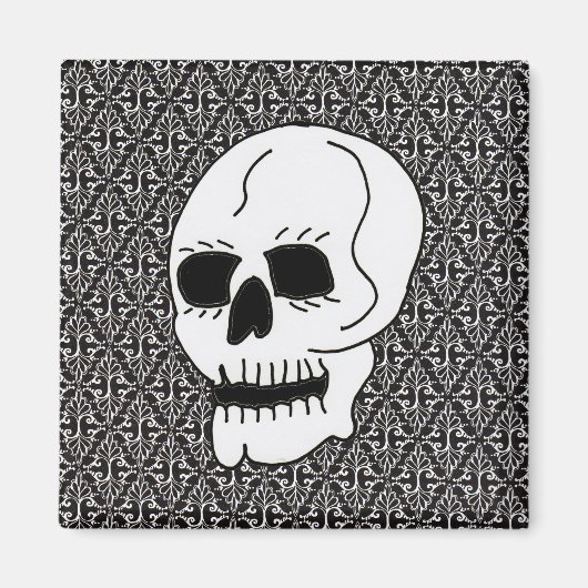 Gotische Scroll en Skull Magneet (Voorkant)