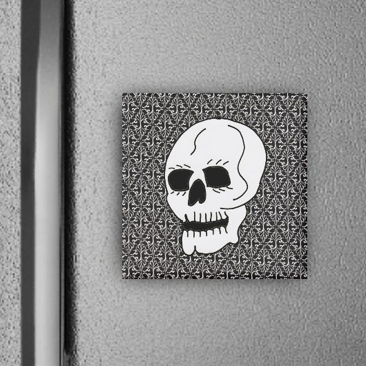 Gotische Scroll en Skull Magneet