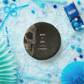 Gotische Sepia Halve schedel Hoofd Hallobruiloft Papieren Kommen (Feest)