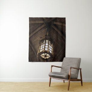 Gotische sepia hangend licht wandkleed