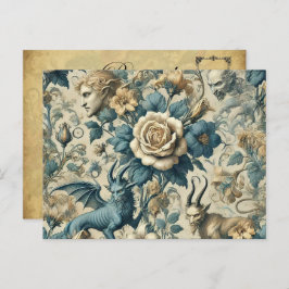 Gotische serenade - Gotisch Victoriaans Feestdagenkaart