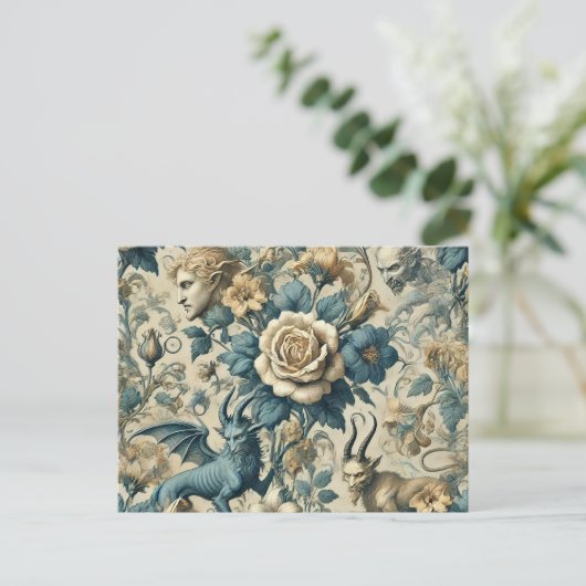 Gotische serenade - Gotisch Victoriaans Feestdagenkaart (Staand voorkant)