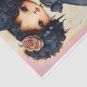 Gotische Shabby Chic Doll, Gemengde Ras AU5 Decoup Tissuepapier (Detail)