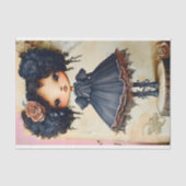 Gotische Shabby Chic Doll, Gemengde Ras AU5 Decoup Tissuepapier (Voorkant)