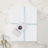 Gotische Sierlijke Frame Favor Tag Cadeaulabel (Met Touw)