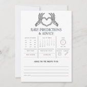 Gotische Skelet Baby Voorspellingen Adviesspel Notitiekaartje (Voorkant)