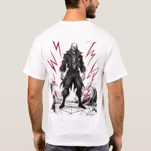 Gotische Skelet Bliksem Grafische T-Shirt 2026
