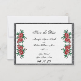 Gotische Skelet Handen Rozen Bruiloft Save the Dat Save The Date