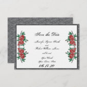 Gotische Skelet Handen Rozen Bruiloft Save the Dat Save The Date (Voorkant / Achterkant)