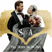 Gotische Skelet Handen Tot De Dood Trouwfoto