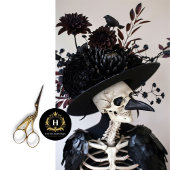 Gotische Skelet Raven Veren Bloemen Decoupage Tissuepapier