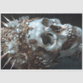 Gotische Skelet Schedel Decoupage Tissue Paper Tissuepapier (Voorkant)