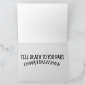 GOTISCHE SKELETTEN BRUILOFT GEFELICITEERD KAARTEN (Binnen)