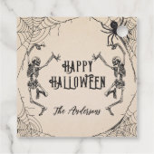  Gotische Skeletten Spider Halloween Party Bedankjes Labels (Achterkant)