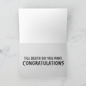 GOTISCHE SKELETTEN TROUW CONGRATULATIEKAARTEN KAART (Binnen)