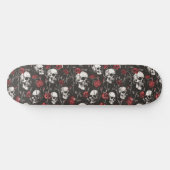 Gotische Skulls en Rozen Skateboard (Horizontaal)